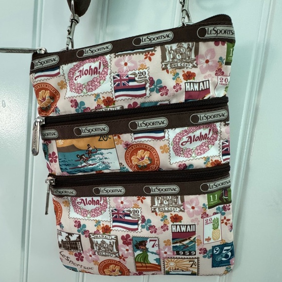 LeSportsac - Hawaii postage stamp themed crossbody bag - Picture 1 of 4